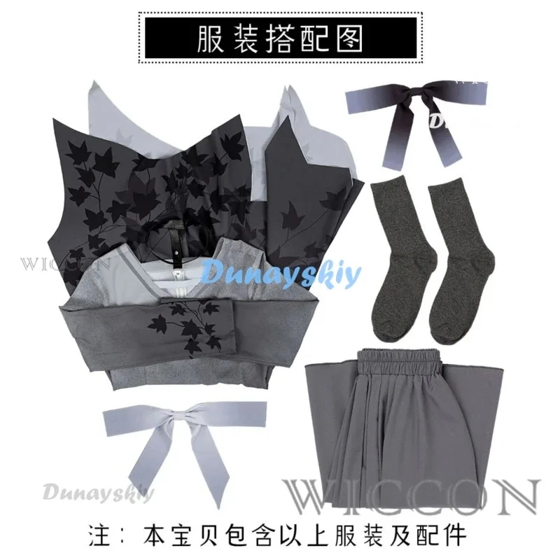 2025 11 ملون! Asahina Mafuyu فساتين وشعر مستعار 25 Nightcord OWN الباروكات أغطية الرأس PRSK أزياء المسرح المعبود الافتراضي