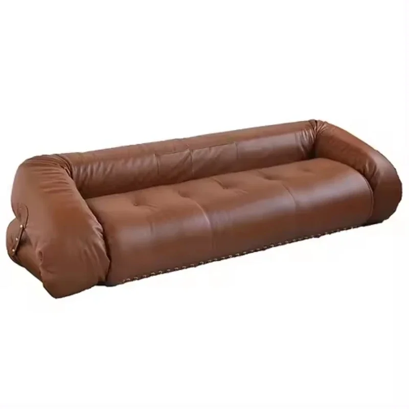 

Nordic classic leather sofa bed Italian luxury dual-use style unique living room home furniture