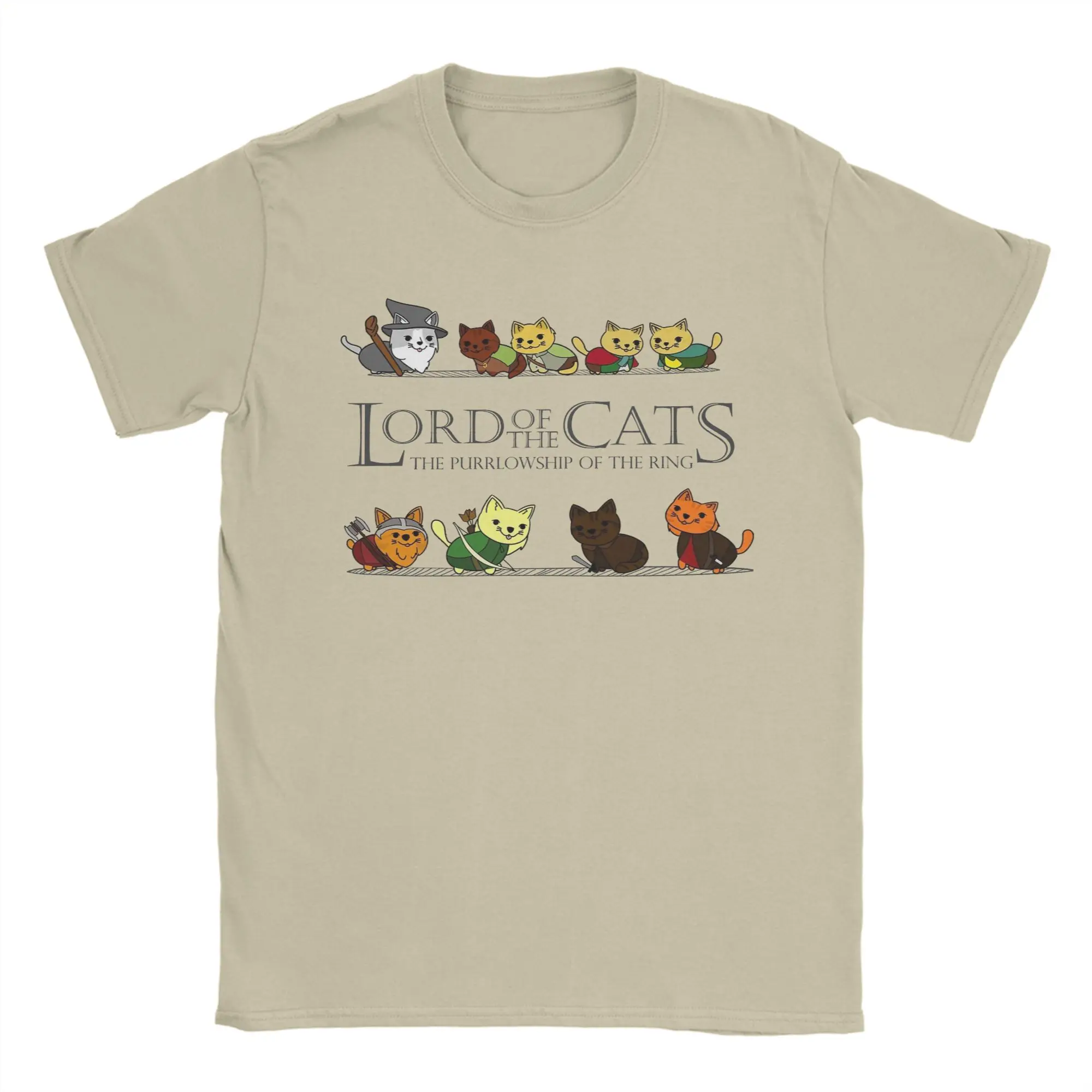 Men L-Lords Of The R-Rings Cats T Shirts  Cotton Tops Novelty Short Sleeve Crewneck Tee Shirt 6XL T-Shirt