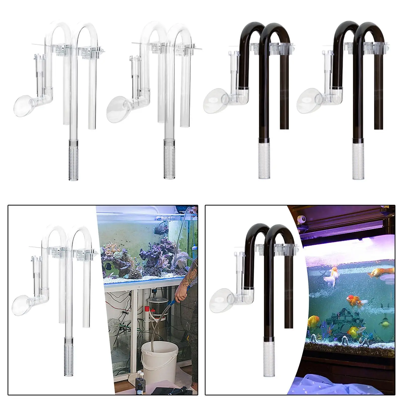 Aquarium Lily Pipe Surface Skimmer for Aquarium Filtration System Filter