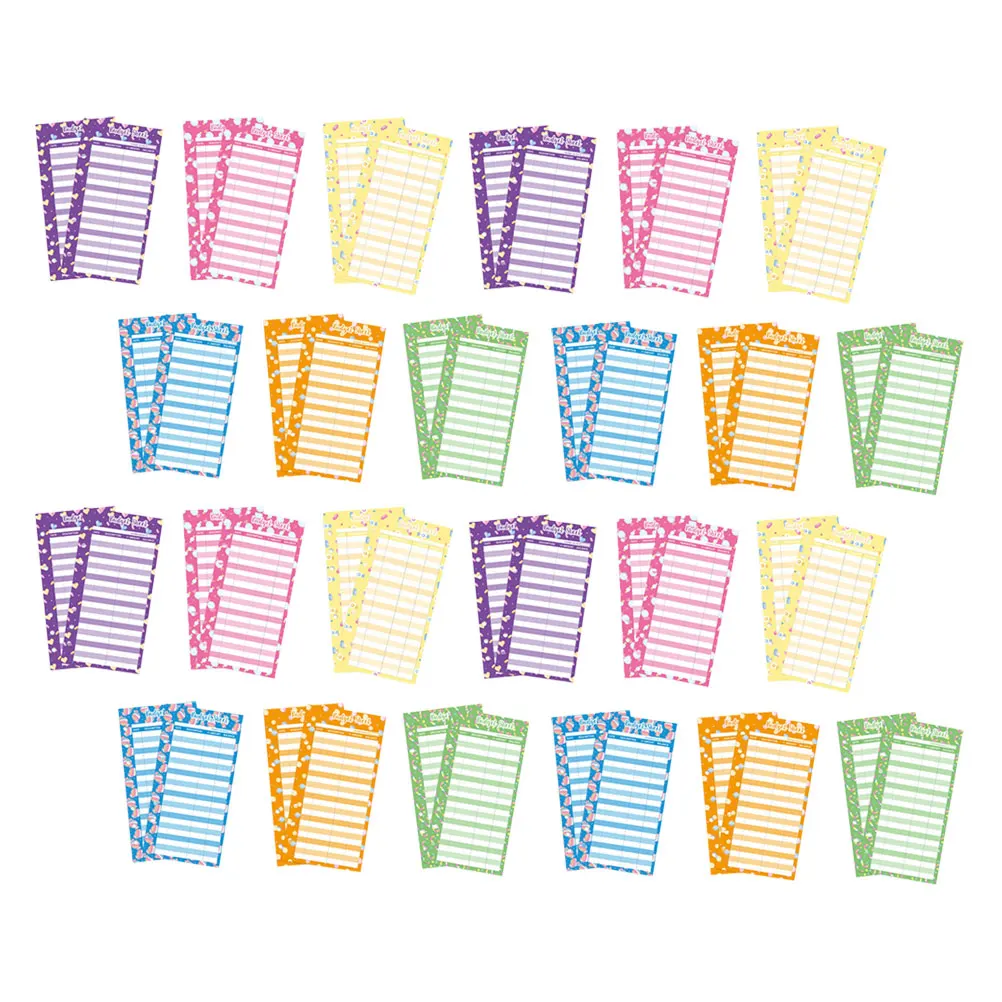 

60pcs Candy Patterned A6 6-Hole Punch Budget Sheets 171mmx87mm Expense Tracker Planner Inserts Office Supplies
