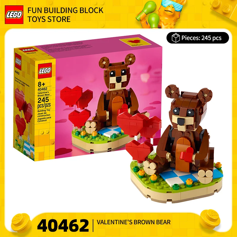 

Lego 40462 Valentine's Day Love Bear Fangtouzi Children's Boys and Girls Puzzle Assembly Building Blocks Toy Gift