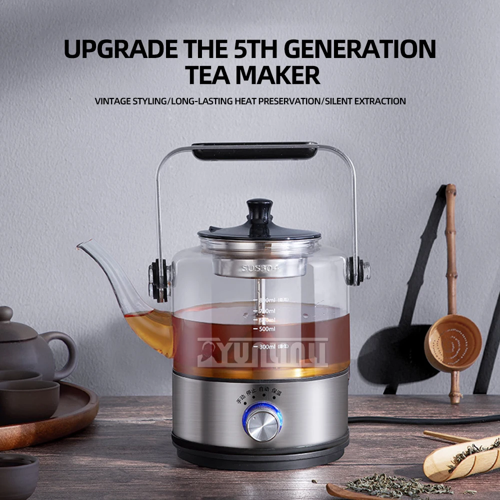 

Household Intelligent Electric Kettle Tea Pot Multifunctional Electric Tea Kettle Automatic Glass Steam Teapot