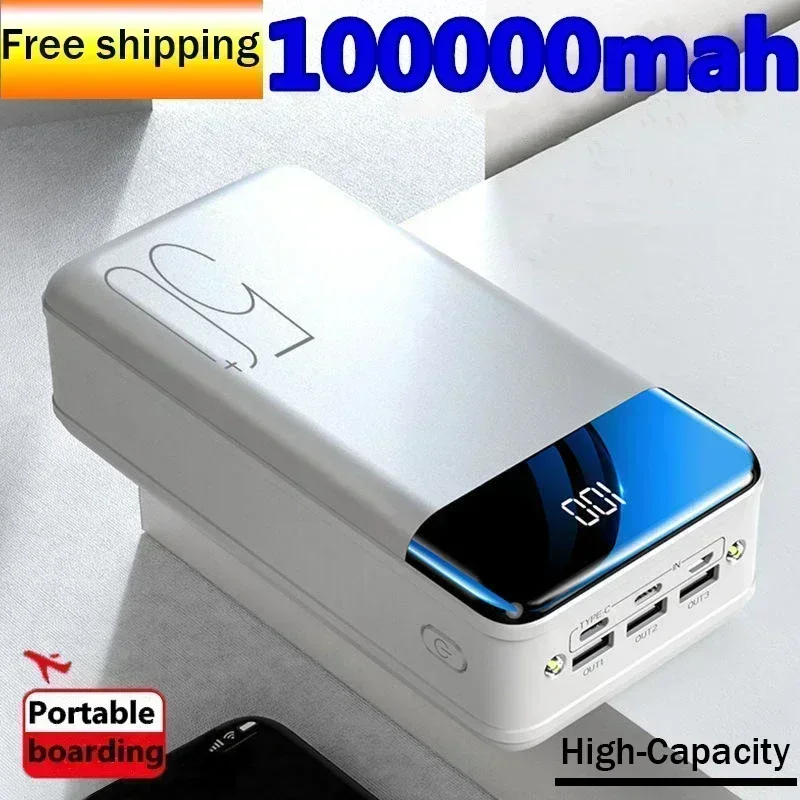 

New Universal 5v 2.1a Fast Charging 200000 MAh Large Capacity Charging Bank Fast Charging Mobile Power+Free Shipping