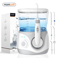 Dental Water Flosser for Kids/Adults, Countertop Oral Irrigator with 10 Pressures & 6 Tips, 600ml Water Flosser for Family