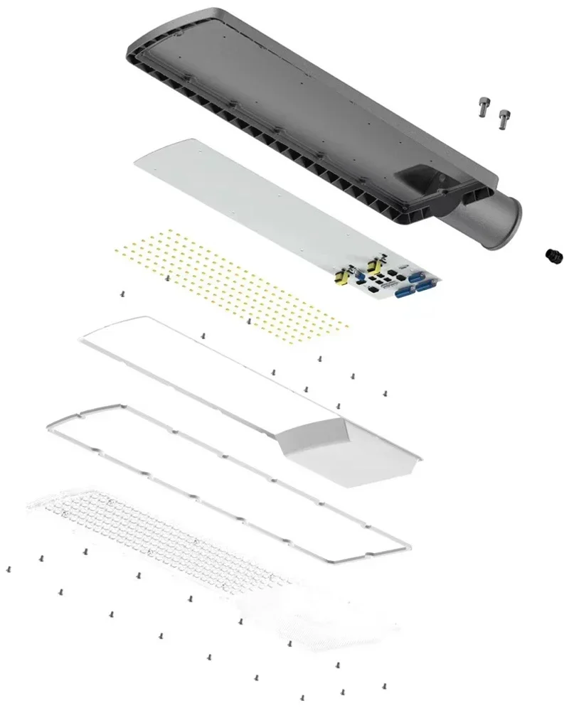 Super Bright Ultra-Thin LED Street Light, Praça, High Pole Lighting, Street Lamp Head, IP65 Iluminação Exterior, mais recente, 50 W, 100W