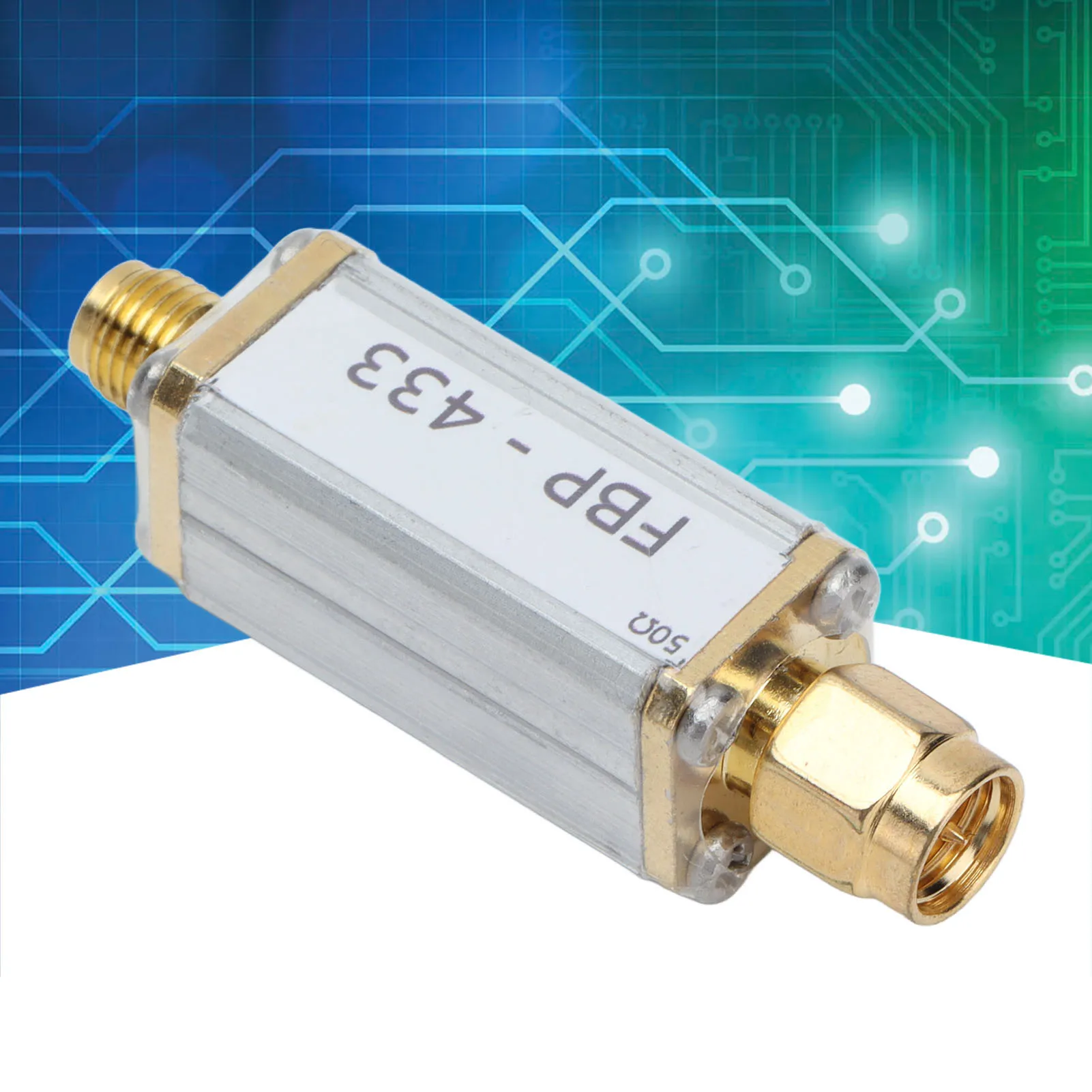 

Модуль полосового фильтра Интерфейс SMA Ультрамалый 50 Ом 433(400～475) МГц FBP‐433