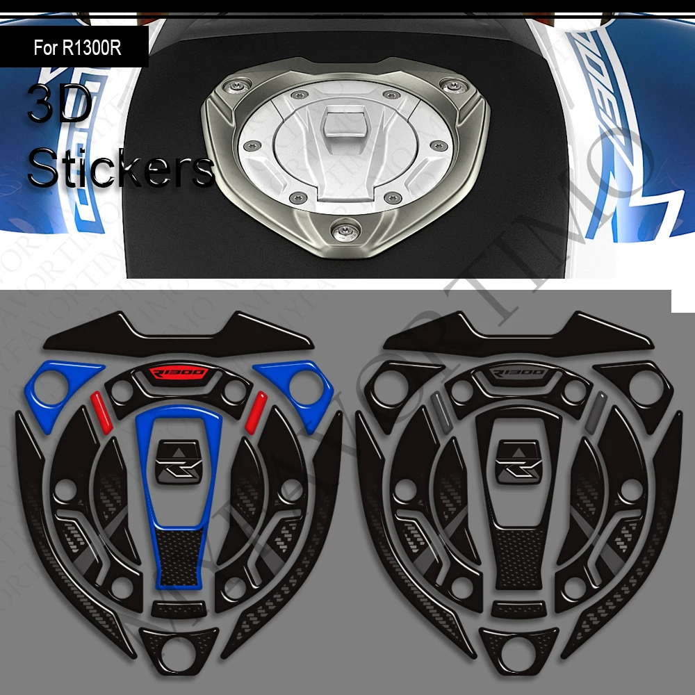 

Motorcycle For R1300R R 1300 R R1300 Tank Pad TankPad Cap Grips Gas Fuel Knee 3D Stickers Decals Protector 2025 2026