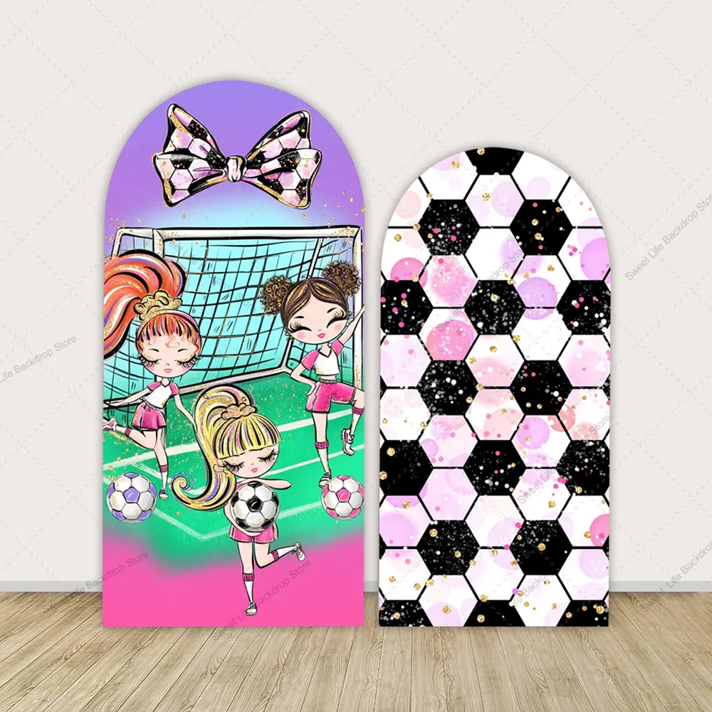 

Футбольная девушка, арка, фон, крышка, украшение для дня рождения, арка, фон для фотосъемки, плакат