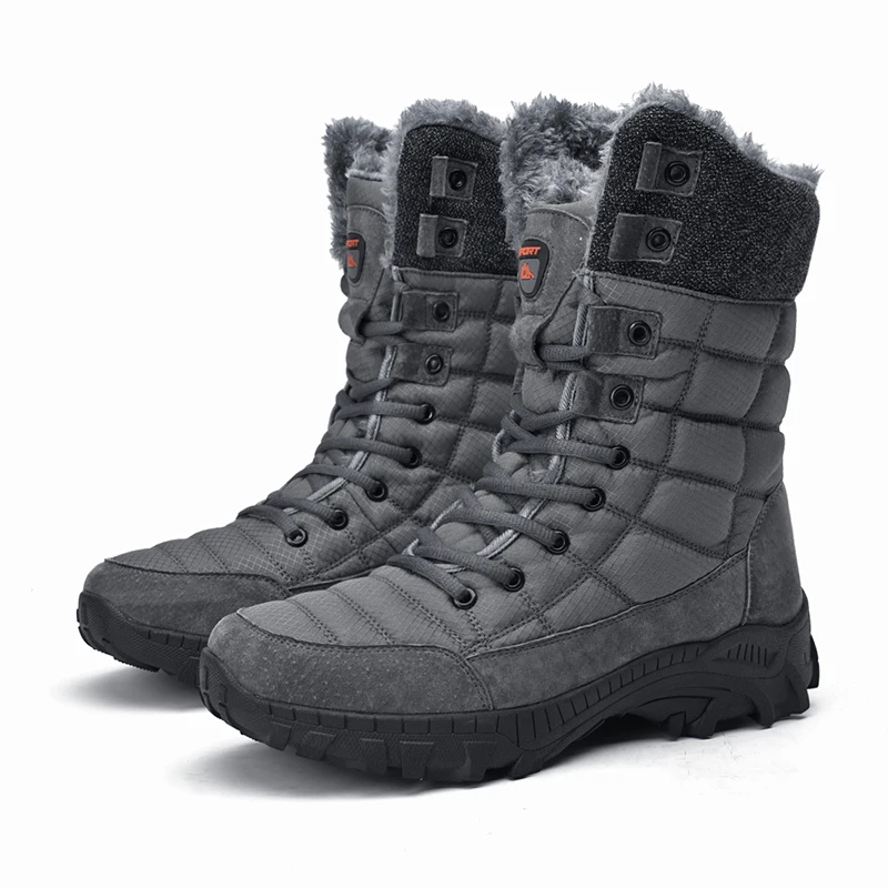 Men Shoes Snow Boots Men Velvet Outdoor Cold Boots Waterproof Man Boots High-top Cotton Boots Plus Size 48 Motorcycle Boots