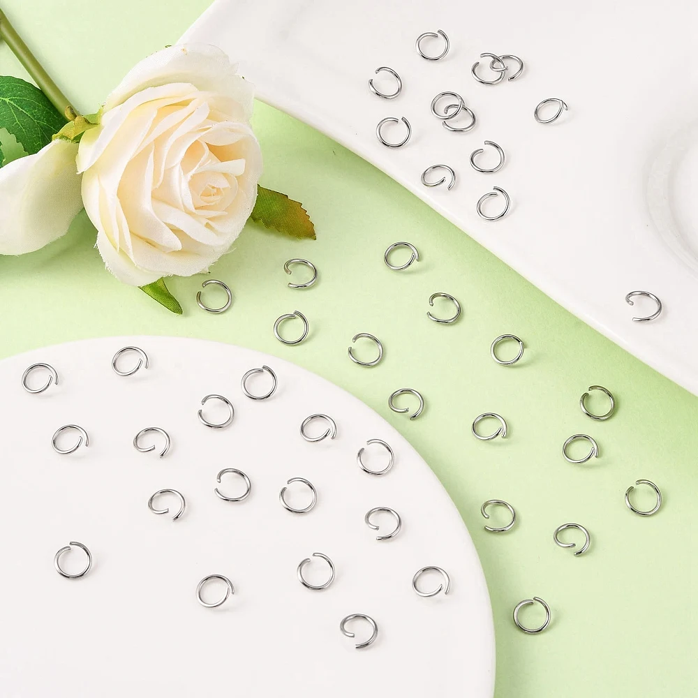 PandaHall 4000Pcs Stainless Steel Jump Rings 4mm 5mm 6mm 7mm 8mm Open Jump Rings Wholesale Jewelry Findings