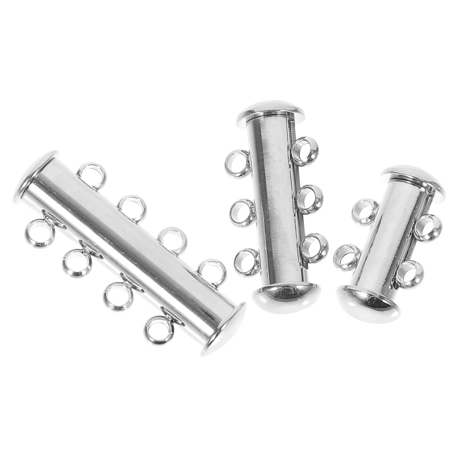 

3 Pcs Necklace Clasp Hook Sturdy Smooth Jewelry Bracelet Accessories Connecting Buckle Layered Stacker Metal Pearl Bracelet