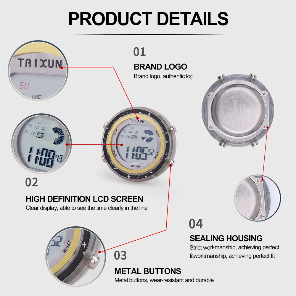 Motorcycle Digital Clock Waterproof Stick On Motorbike Dashboard Clock Mini Watch for Motorcycle Car Bike Boat Universal Fit
