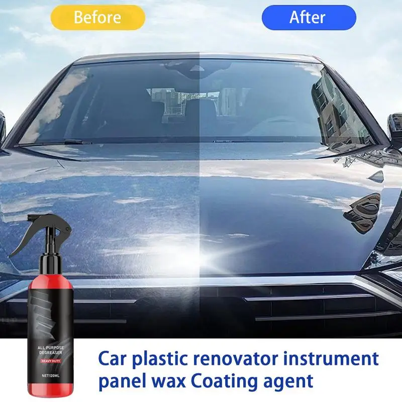 Desengordurante de carro spray limpador de carro revestimento spray 120ml limpador exterior de carro para caminhões carros agente de revestimento de carro limpador automotivo