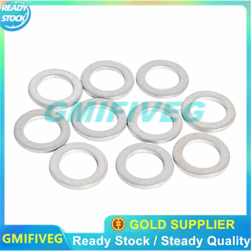 Car Accessories  M14 Aluminum Engine Oil Drain Plug Crush Gasket Washers Seals for Honda Acura, Replaces 94109-14000 9410914000