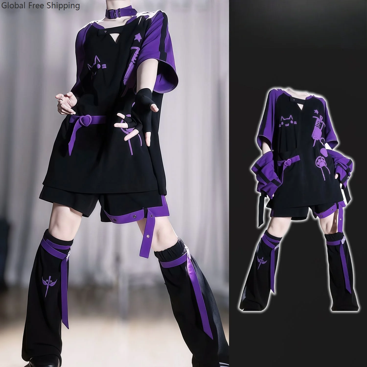 고딕 캐주얼 의류 테마 파티 의상 일본식 멋진 Y2k  - Anime Cosplay Japanese Girl 리뷰 및 가격