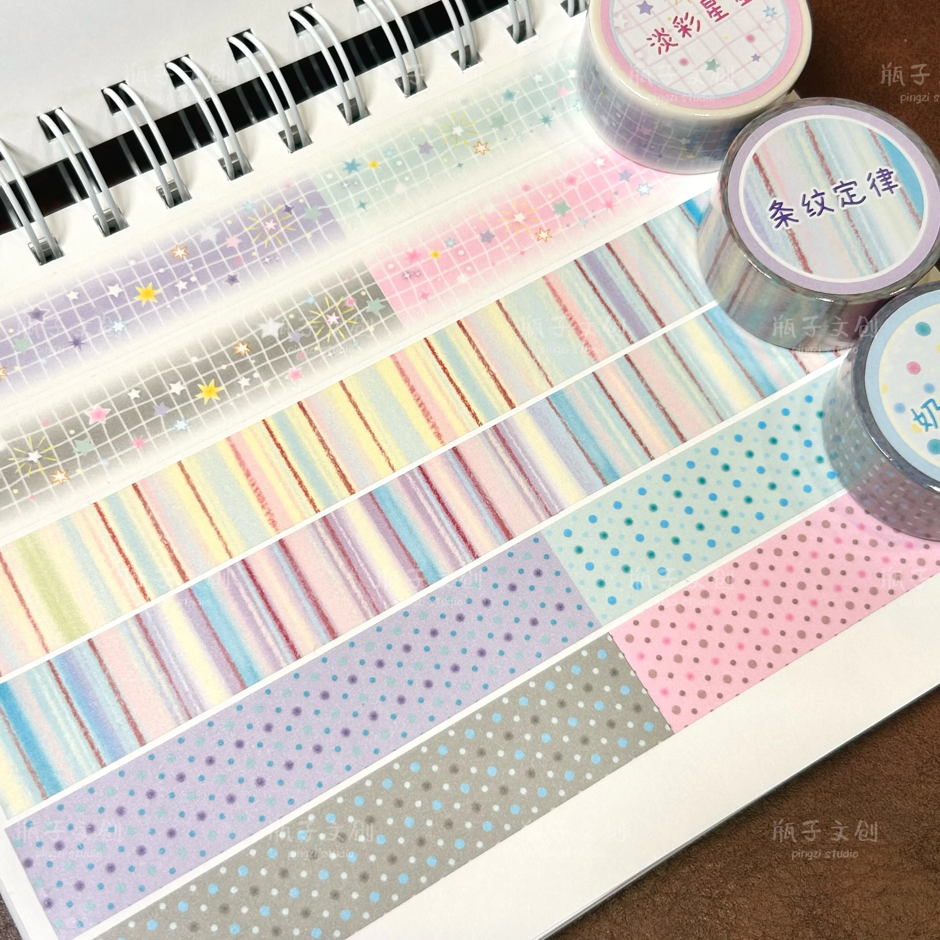

Bottle Salt Sweet Polka Dot Strip Pull Strip Versatile Salt Notebook Washi Tape Strip