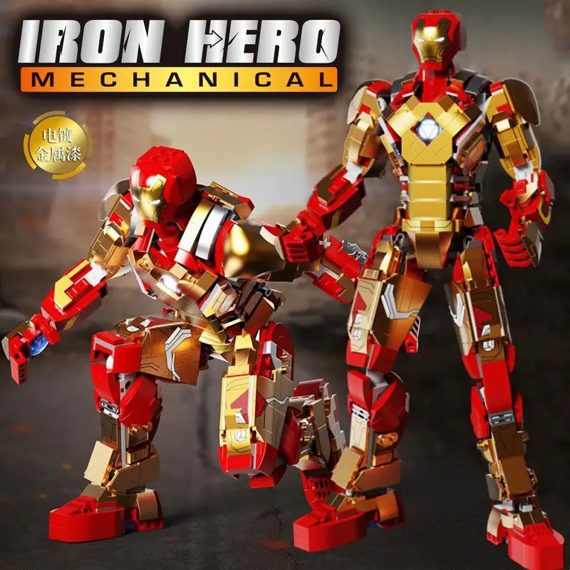 Nowy Marvel Avengers Iron Man minifigurki Mecha zmontowane klocki zabawki kreatywne zabawki edukacyjne ozdoby dla lalek prezenty