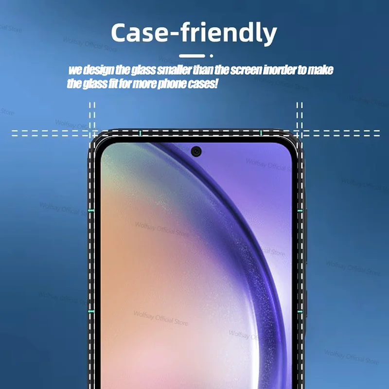 2/4PCS Screen Protector Voor Samsung Galaxy A54 5G Gehard Glas Samsung Galaxy A04S A04 A14 A24 A34 A54 Volledige Lijm Scherm Glas