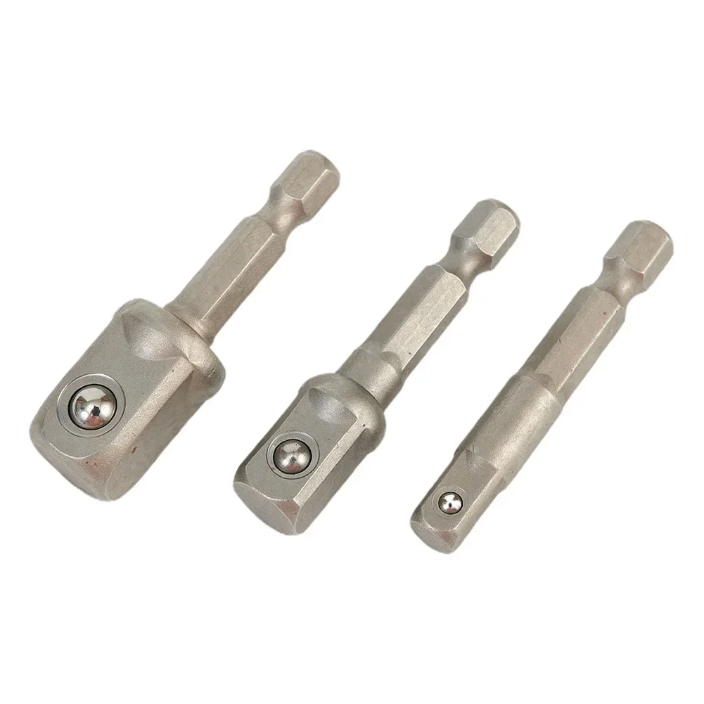 Adaptador de broca de enchufe, barra de extensión de enchufe, vástago hexagonal, Herramientas Eléctricas plateadas de 1/2 pulgadas (12,7mm), novedad