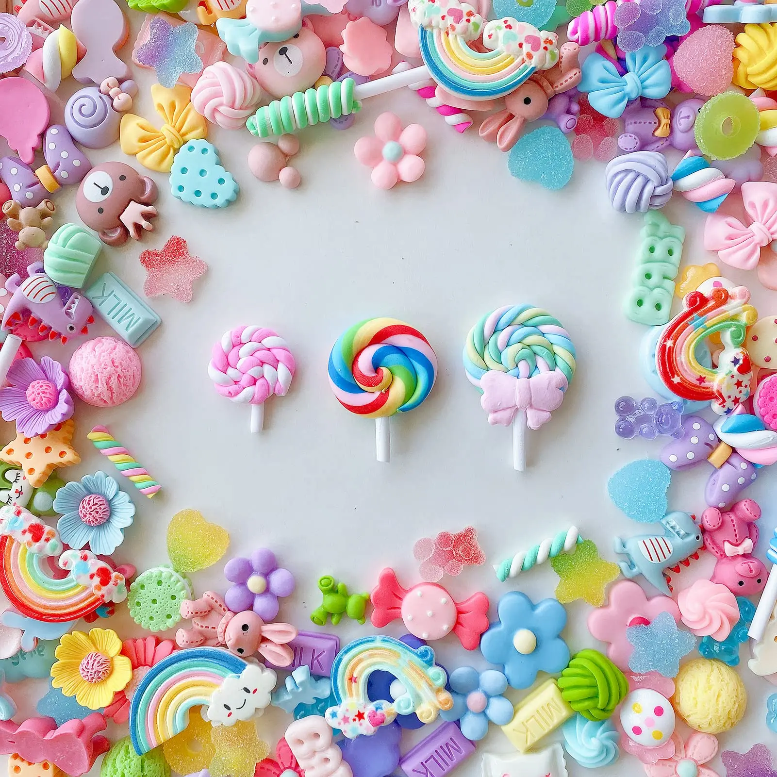 10/30 Pcs Scrapbooking Cute Set, Bulk Mixed Resin Flatback Animal Ornament Supplies for DIY Craft Making DIY cell phone case