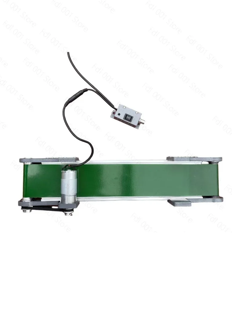 Mini PVC Desktop Conveyor Belt Model, Forward Reverse & Adjustable Speed, DIY Kit for Friction Science Experiment