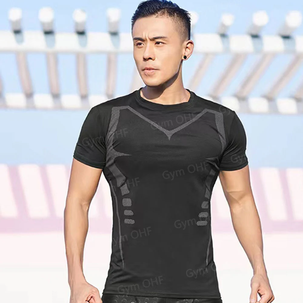 Spinne Kompression Shirt Herren Rashguard Fitness Für Männer Gym Sport T-Shirt Laufen Sweatshirt Outdoor Bergsteigen Training – Detail 39