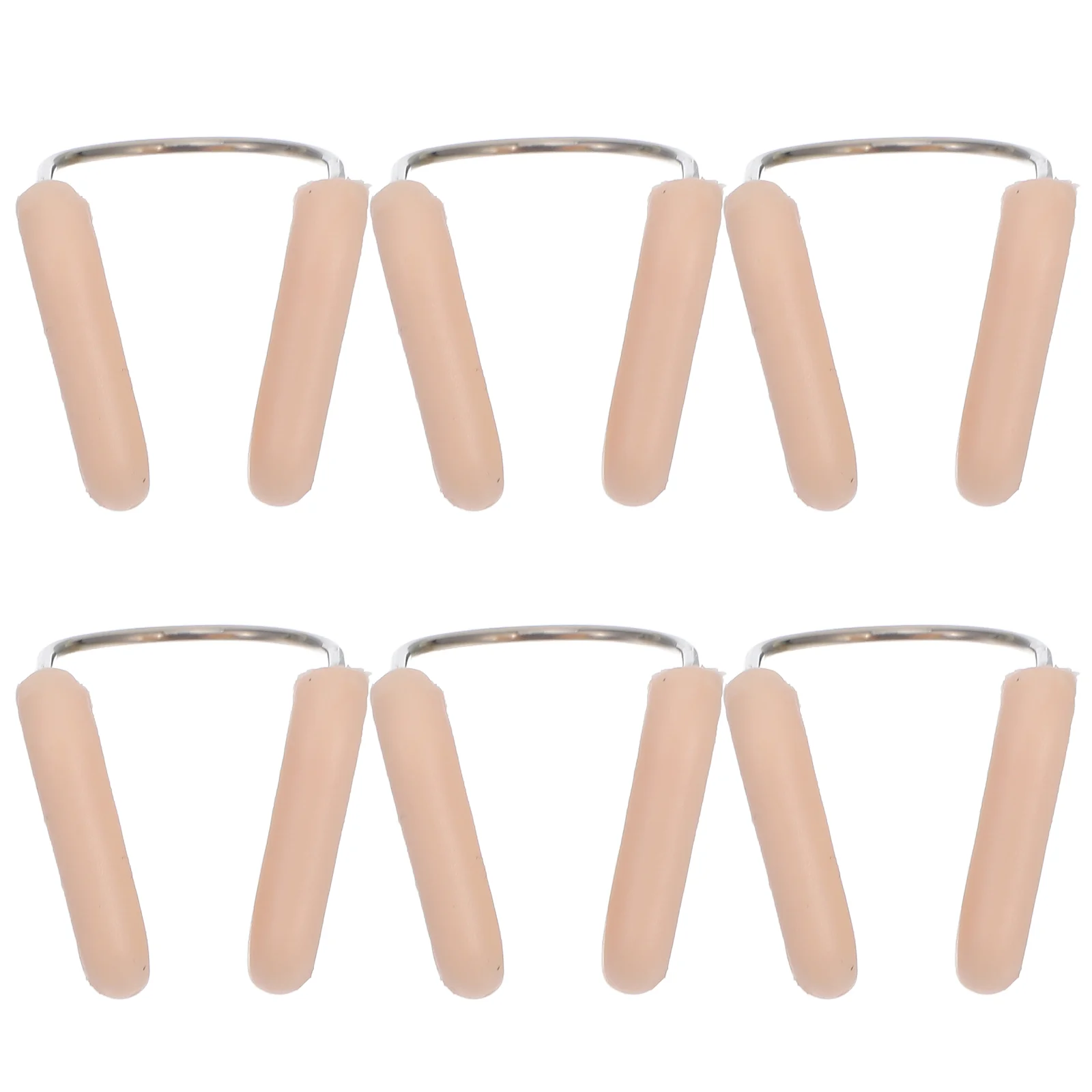 6 PCS Nose Protect Clip Pool Swimming Adult Tinsel Pattern Protective Silicone Child