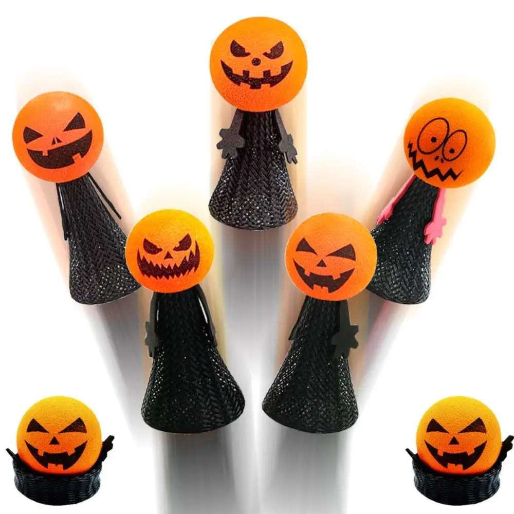 Testa di zucca bambola di salto di Halloween Halloween EVA Halloween che rimbalza elfo bambola di plastica primavera rimbalzante