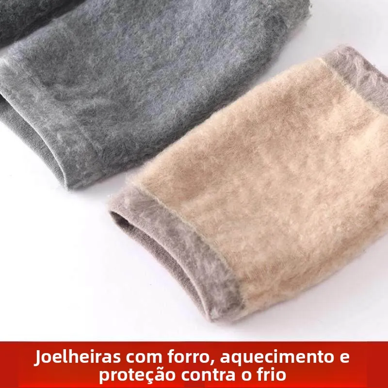 カシミヤ製暖かい膝パッド-男女兼用-秋冬-薄手フリース裏地付き-老足冷え対策-膝保護-関節保護-エアコン室用-滑り止め-スポーツ用-跡が残らない