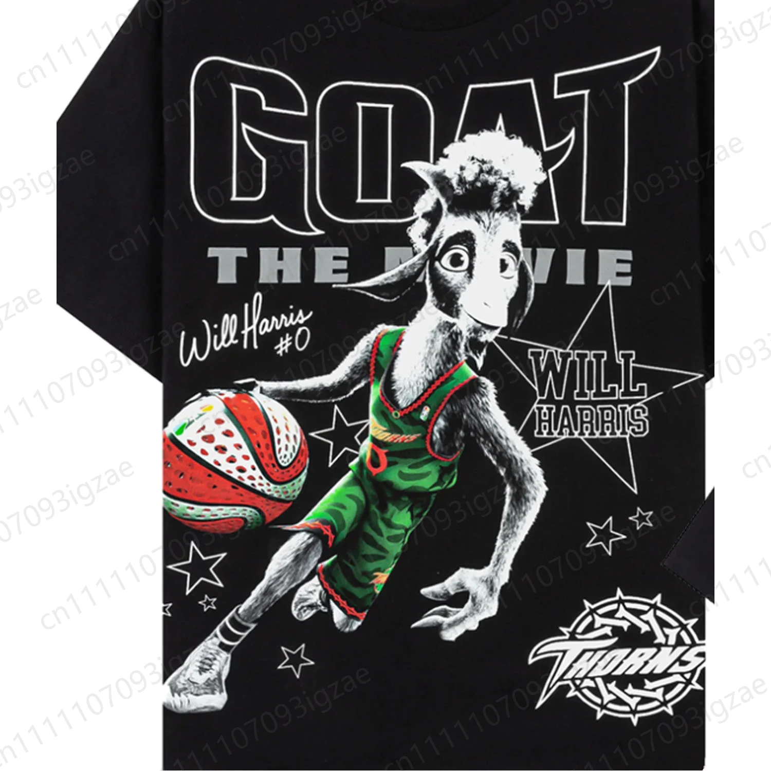2026 Trendy Summer Movie Fans GOAT The Movie Thorns Team Will Harris 0 Double-Sided Print Loose Fit Casual T-Shirt Merch