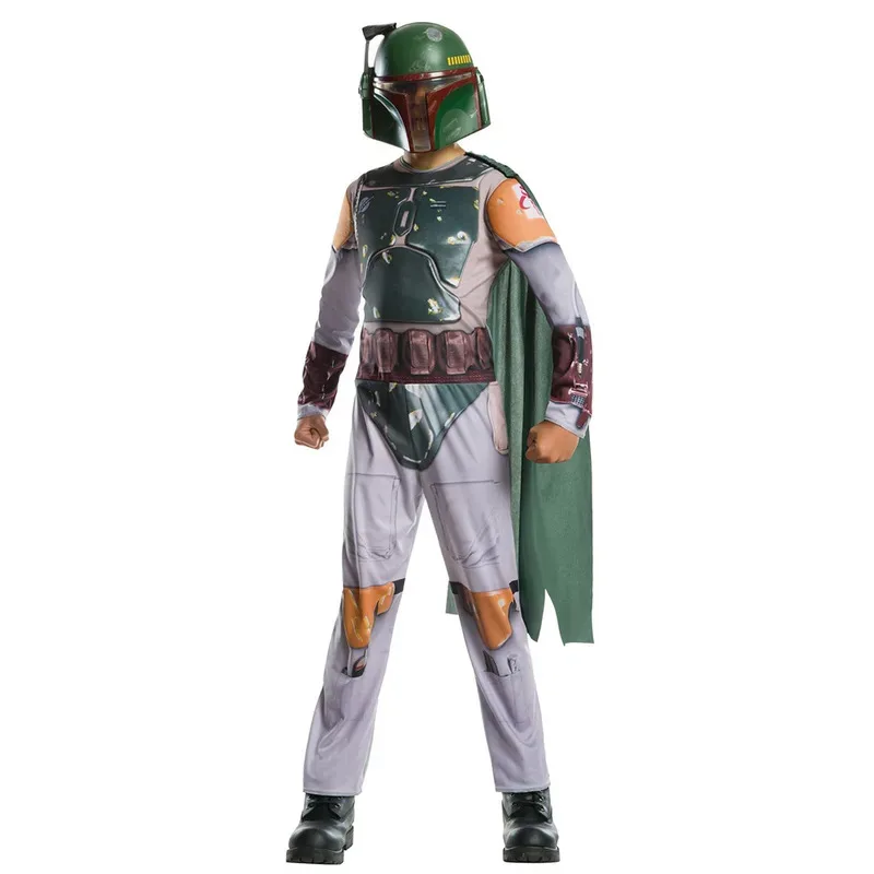 

COSda@Boba Fett Costume Helmet Mask Kids Boys Superhero Cosplay Jumpsuit Suit Halloween Costume Planet Wars Carnival Party Cloth