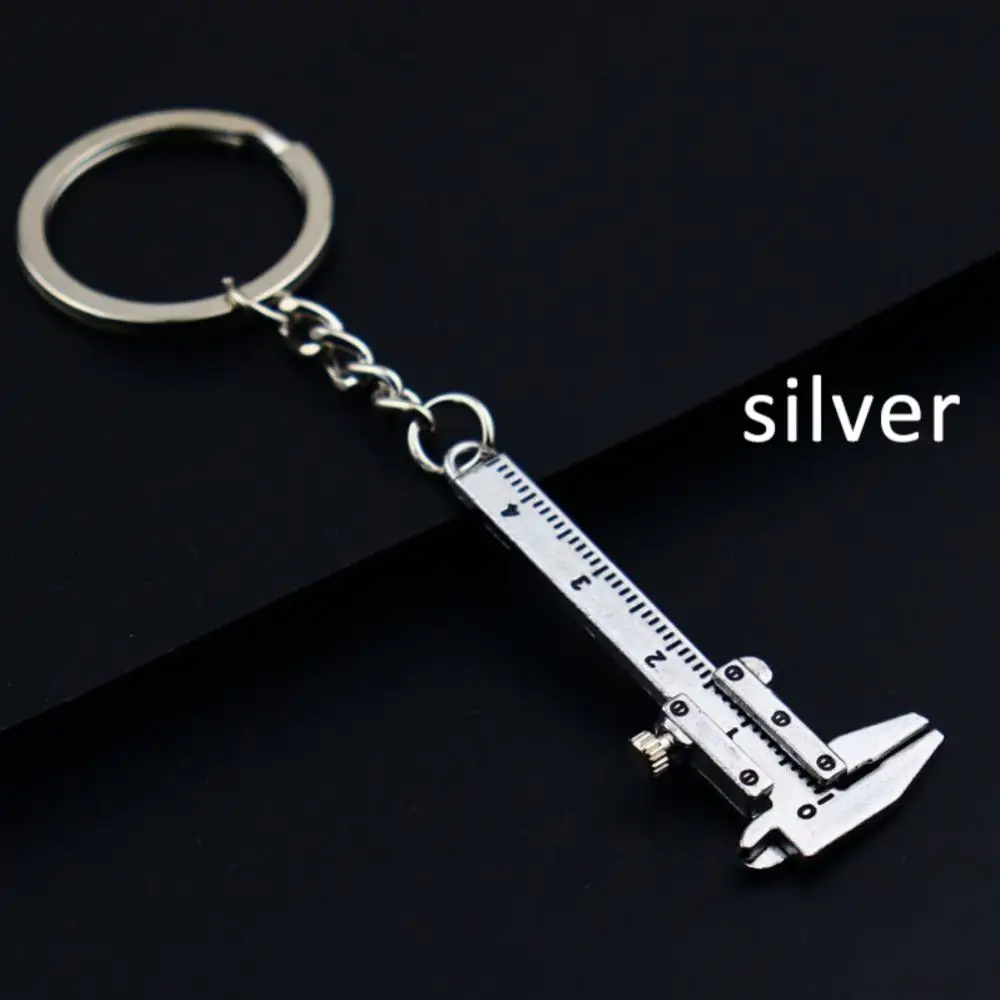 Mini Caliper Key Chain Alloy Real Vernier Caliper Keyring Portable Rulers Calipers Keychain Small Measuring Gauging Tools 0-40mm