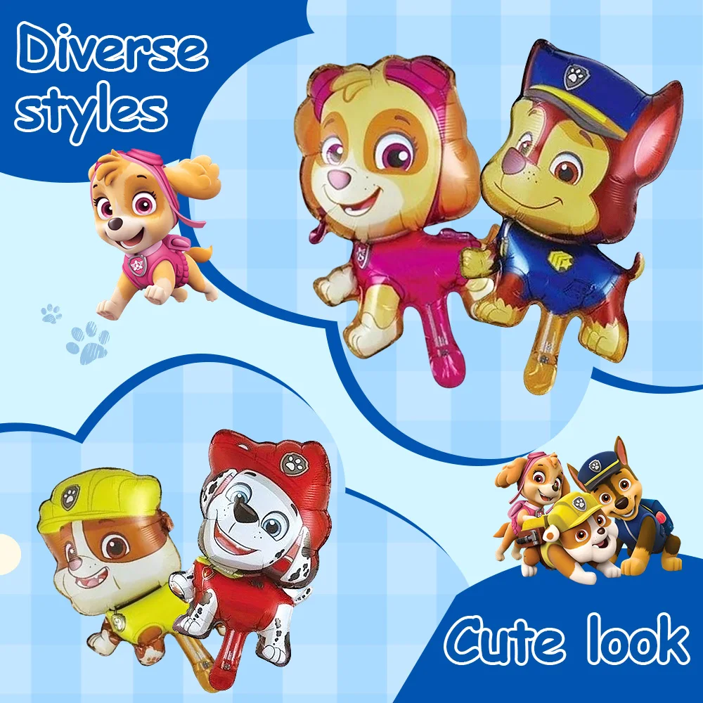 باو باترول موضوع الكرتون الكلب سلسلة بالون استحمام الطفل الأطفال حفلة عيد ميلاد خلفية ديكور الأنشطة الخارجية حفلة للأطفال #5