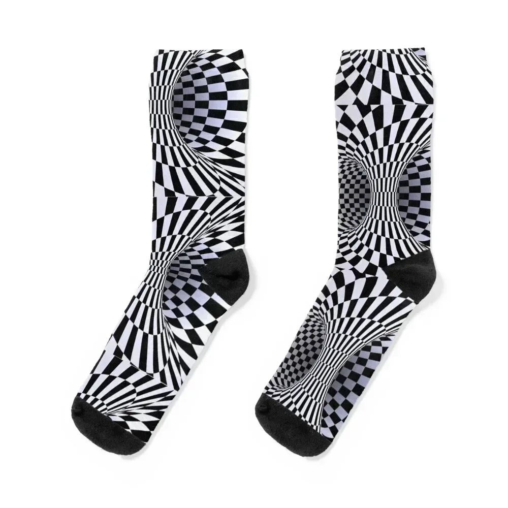 Trippy optical illusion- optical illusion Socks anti-slip floral cute Mens Socks Women's