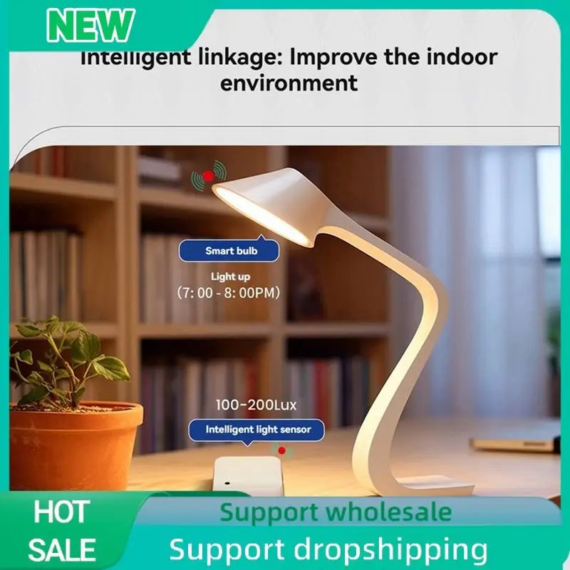 Solid Tuya Smart Home Sensor Zigbee Temperature And Humidity Sensor App Remote Monitoring Light Sensor Detector