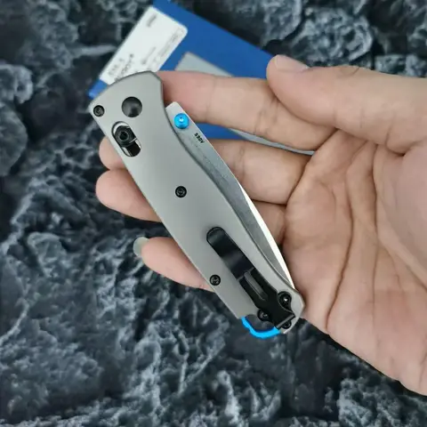 BM 535 TC4 AXIS Folding Knife D2 Blade TC4 Titanium Alloy Handle Outdoor Hunting Knives Safety Pocket EDC Tools