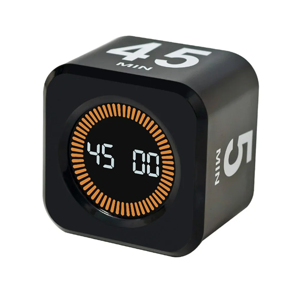 

5*5*3.8CM Gravity Sensor Timer Easy To Use Flip Timer Automatic Timer Intuitive Timer Adjustable Time Settings Visual Time Scale