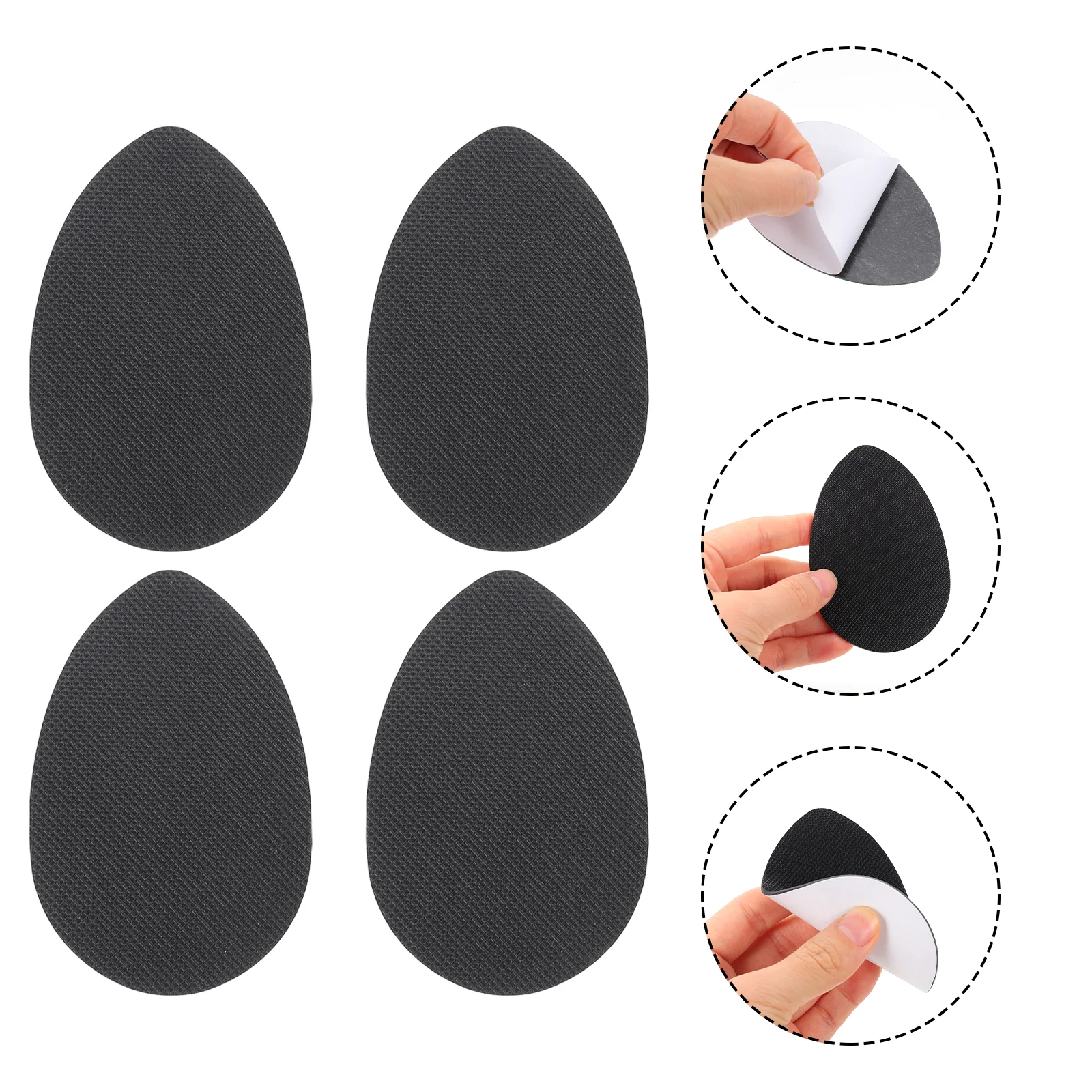 4 Pcs Anti-slip Stickers for Soles Metatarsal Pads Foot Comfortable Accessory Anti-skid Supply Silica Gel Cushion