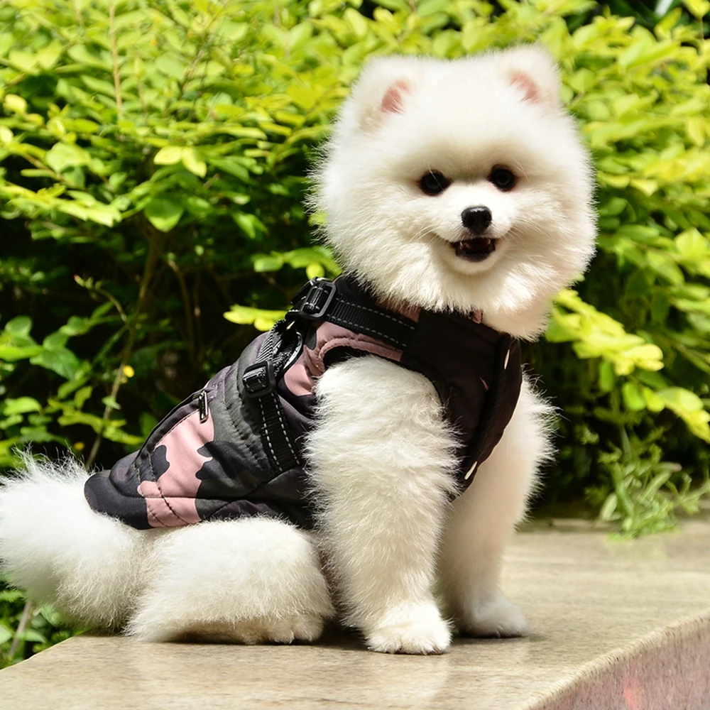 

Pet Dog Vest Clothes Jacket Winter Windproof Warm Soft Dog Coat with Harness for Small Medium Large Dogs Chihuahua Clothing