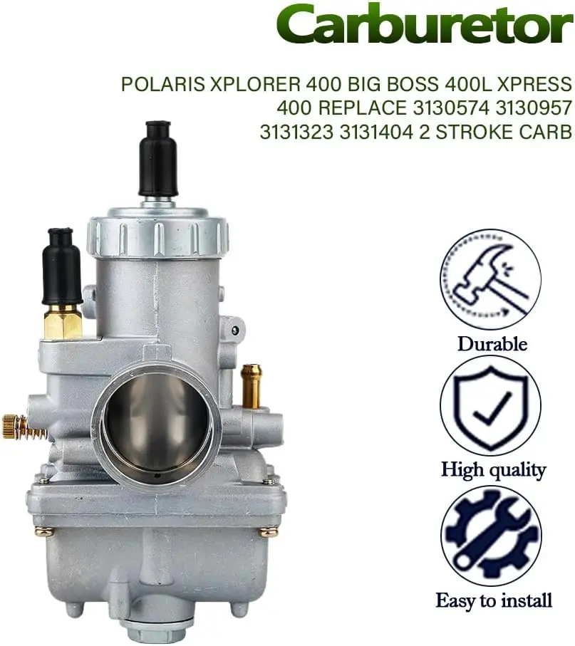 2 Stroke Carburetor Replacement Fits for Polaris Xpress 400 Sport 400 400L Scrambler 400 Replaces 3130574 3130710 3130957