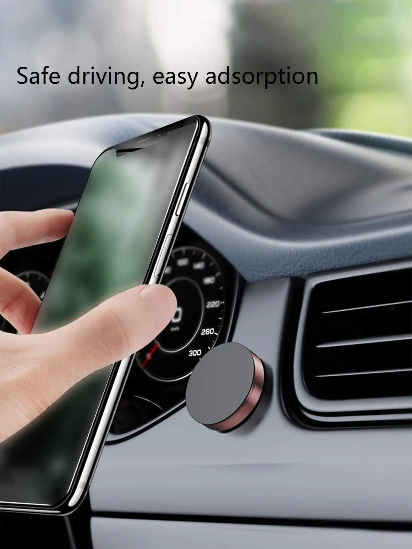 1pc Aluminum Alloy Car Phone Holder - Lightweight and Sturdy Mount for Secure Driving