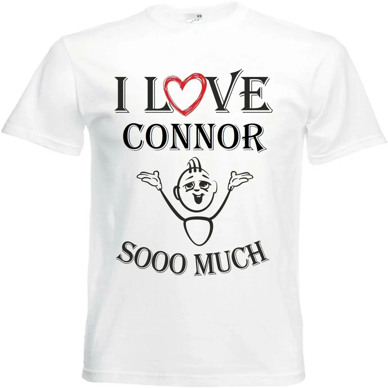 T Shirt I Love Connor für Damen Herren und Kinder in der Farbe Weiss vintage Washed Slightly designer clothes streetwear
