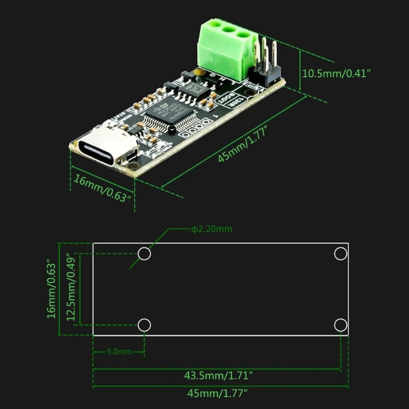 High Speed CAN Analyzers Converter SocketCAN Analyzers CAN to USB Serial Port