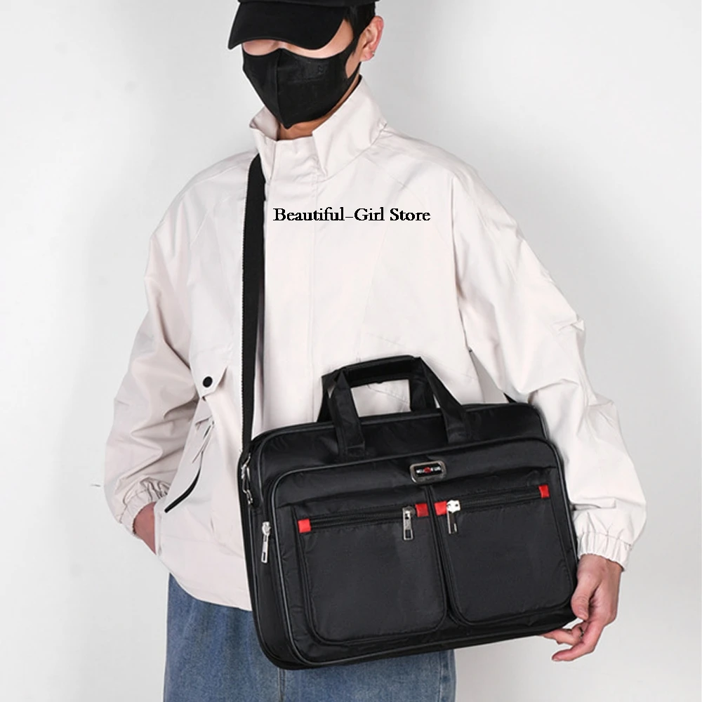 Men Business Briefcase Handbag for Laptop Bags Shoulder Bags Travel Portable Notebook Messenger Bag