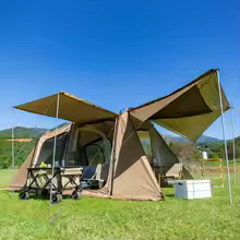 12-Person Double-Layer Waterproof Tunnel Tent