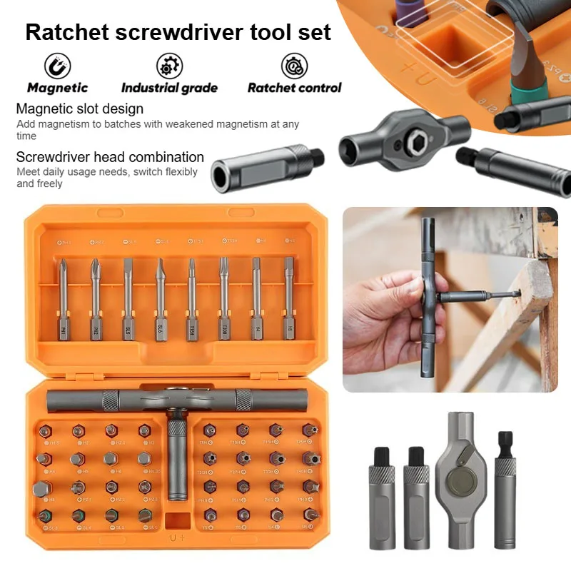 

Household Strong Magnetic Small Screwdriver Head Combination Multi in One Ratchet Screwdriver Tool Multi functional Repair Set
