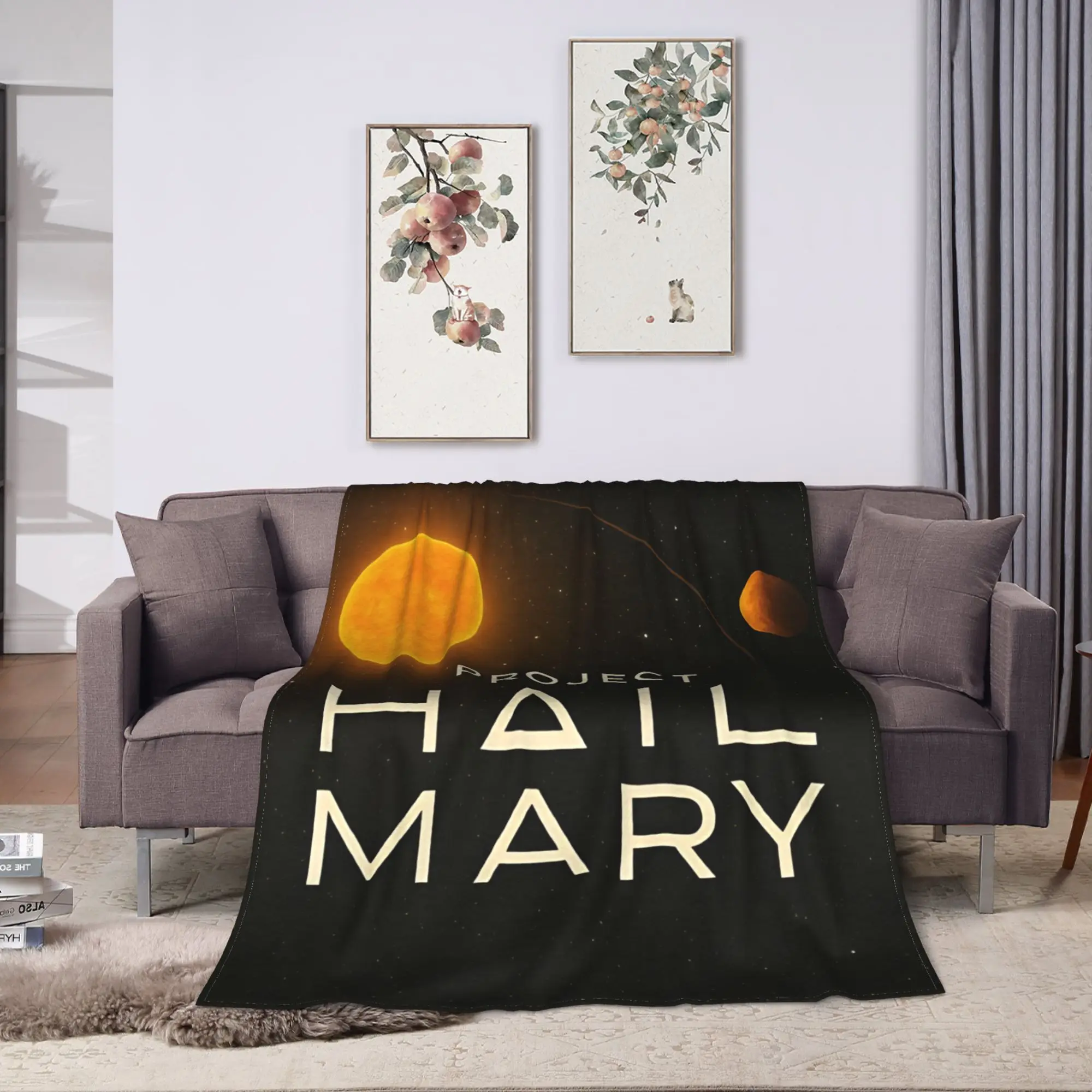 Project Hail Mary Blanket  Super Soft Graphic Plush Throw Blanket For Kids Living Room Flannel Bedspread Bed Cover