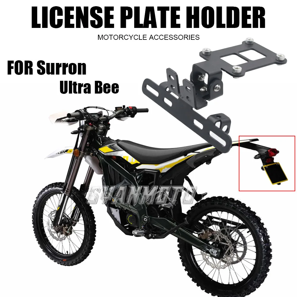 

Electric Off-Road Vehicle License Plate Holder Bracket Foldable License Plate Holder Short Tail FOR Surron Ultra Bee Sur-ron UB