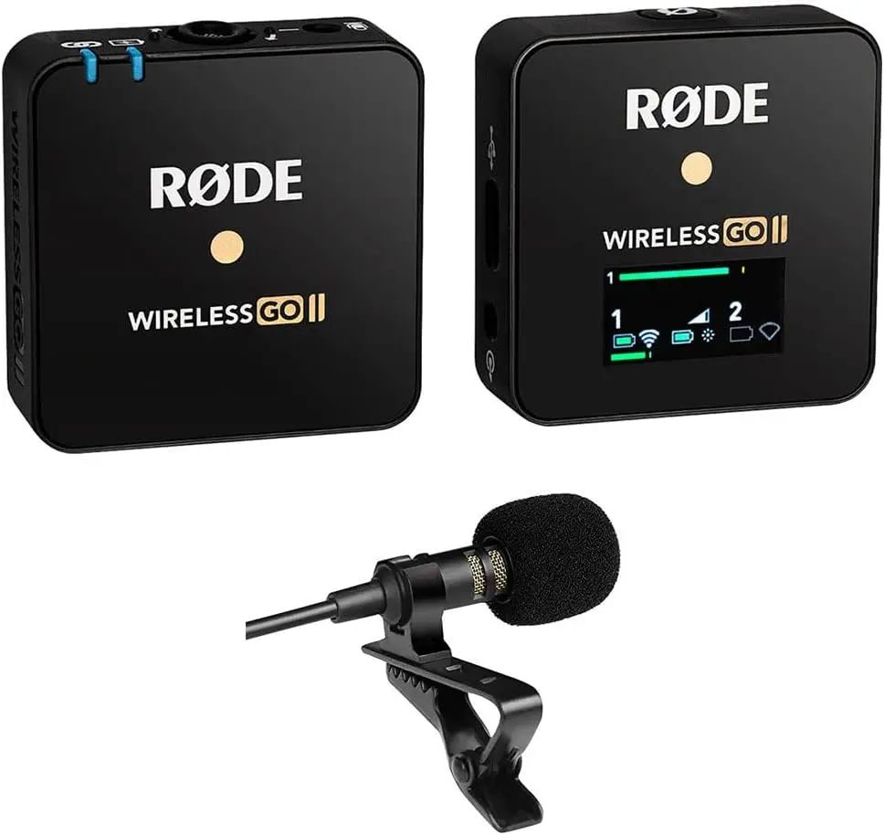 Rode Wireless GO II Single Compact Digital Wireless Microphone System Recorder Bundle with Professional Grade Lapel Microphone